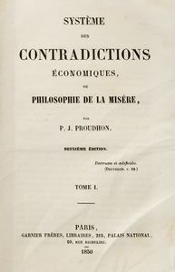 Pierre-Joseph Proudhon - Systme des contradictions conomiques
