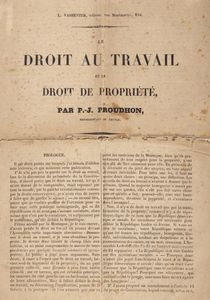 Pierre-Joseph Proudhon - Le droit au travail et le droit de proprit