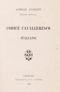 Achille Angelini - Codice Cavalleresco Italiano