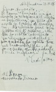 Vittorio Emanuele III di Savoia - Lettera autografa e firmata