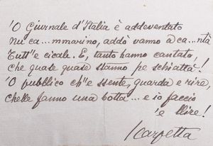 Edoardo Scarpetta : Poesia autografa e firmata  - Asta Libri, autografi e stampe - Associazione Nazionale - Case d'Asta italiane