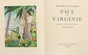 Bernardin De Saint Pierre, Jacques-Henri - Paul et Virginie. Illustr de composition en couleur par Brunelleschi.