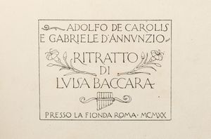 Gabriele D'Annunzio - Ritratto di Luisa Baccara