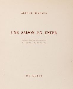 Bartolini, Luigi - Une saison en enfer. Con 10 eliotipie da acqueforti di Luigi Bartolini.