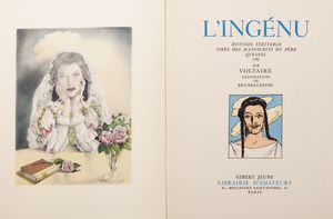 Voltaire, Francois Marie Arouet de - L'ingnu. Histoira veritabe tire des manuscrits du pre Quesnel. Illustrations de Brunelleschi.