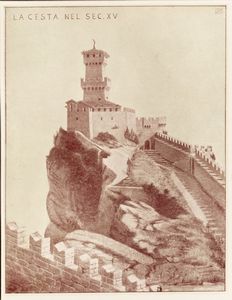 Gino Zani : Le fortificazioni del Monte Titano. Con prefazione di Corrado Ricci.  - Asta Libri, autografi e stampe - Associazione Nazionale - Case d'Asta italiane