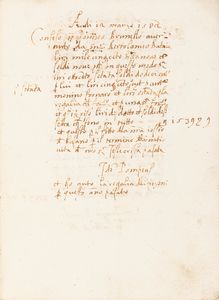 Giovanni Battista Brunello - Memoriale per l'entrate del luoco di Mompiano. Comincia l'anno della nostra salute 1602 al fine de giugno