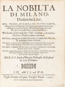 Morigia, Paolo - La nobilta di Milano. Diuisa in sei libri.