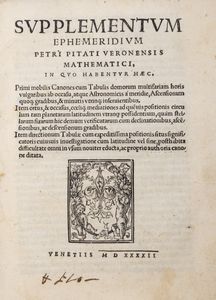 Pitati Pietro - Supplementum ephemeridium petri pitati veronensis mathematici