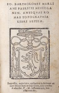 Giovanni Bartolomeo Marliani - Antiquae romae topographia libri septem