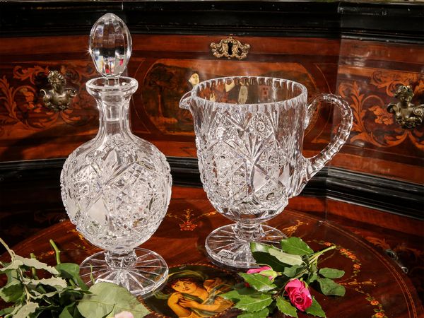 Set da vino in cristallo molato  - Asta Arredi e Dipinti dal Castello di Gamberaia a Firenze - Associazione Nazionale - Case d'Asta italiane