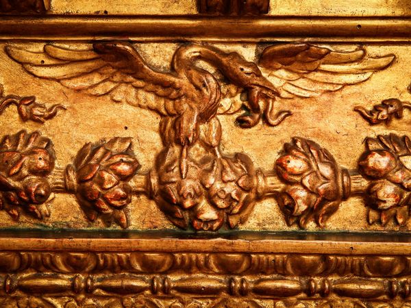 Libreria in legno e pastiglia dorata  - Asta Arredi e Dipinti dal Castello di Gamberaia a Firenze - Associazione Nazionale - Case d'Asta italiane