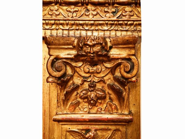 Libreria in legno e pastiglia dorata  - Asta Arredi e Dipinti dal Castello di Gamberaia a Firenze - Associazione Nazionale - Case d'Asta italiane