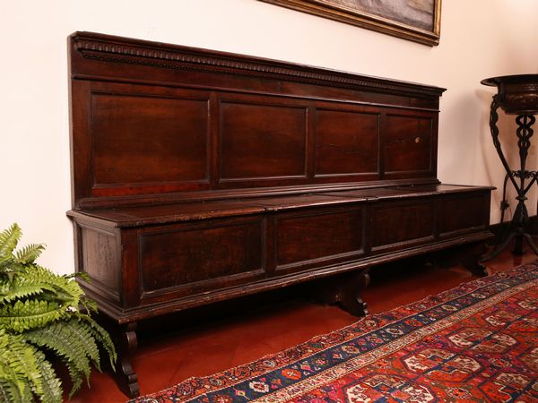 Panca in noce  - Asta Arredi e Dipinti dal Castello di Gamberaia a Firenze - Associazione Nazionale - Case d'Asta italiane