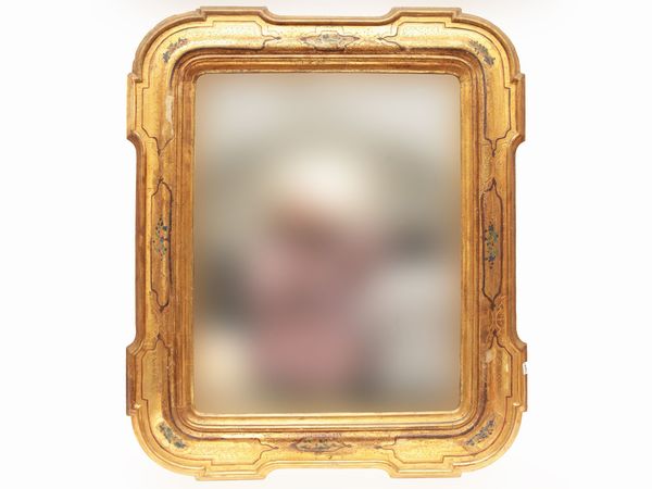 Specchiera con cornice in legno dorato ed inciso  - Asta Arredi e Dipinti dal Castello di Gamberaia a Firenze - Associazione Nazionale - Case d'Asta italiane