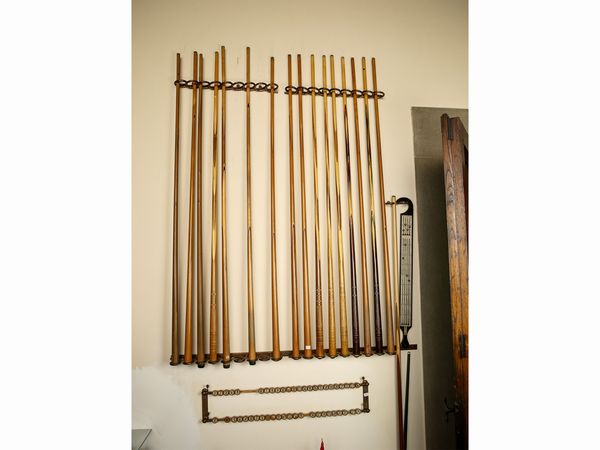 Tavolo da biliardo, Milano, Fratelli della Chiesa  - Asta Arredi e Dipinti dal Castello di Gamberaia a Firenze - Associazione Nazionale - Case d'Asta italiane