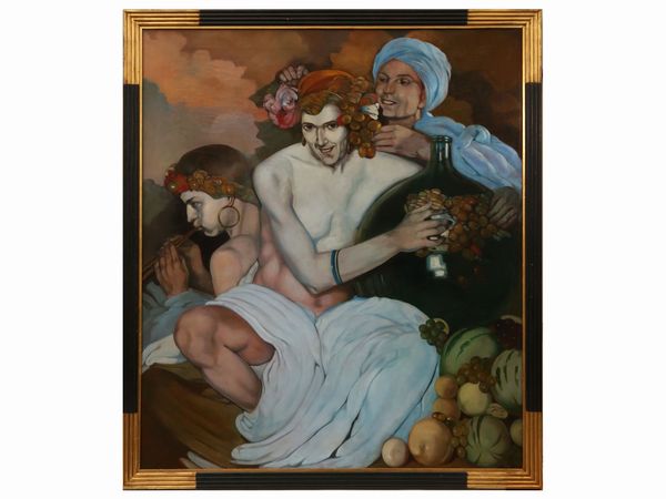 Ambito di Gabriel Morcillo Raya : Baccanale  - Asta Arredi e Dipinti dal Castello di Gamberaia a Firenze - Associazione Nazionale - Case d'Asta italiane