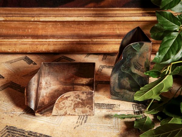 Set da scrivania in argento Zucchi & Pampaloni  - Asta Arredi e Dipinti dal Castello di Gamberaia a Firenze - Associazione Nazionale - Case d'Asta italiane