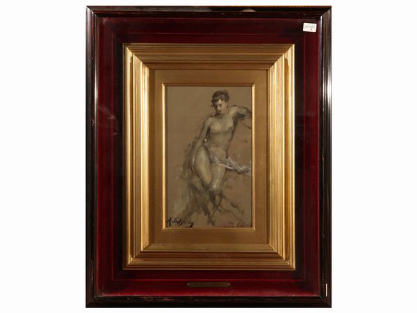 Alfredo Del Sordo : Nudo  - Asta Arredi e Dipinti dal Castello di Gamberaia a Firenze - Associazione Nazionale - Case d'Asta italiane