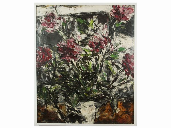 BRUNO ROSAI : Vaso di fiori 1982  - Asta Arredi e Dipinti dal Castello di Gamberaia a Firenze - Associazione Nazionale - Case d'Asta italiane