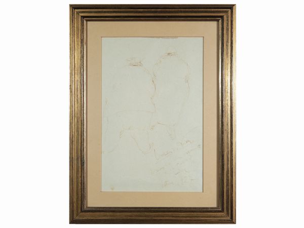 Lorenzo Viani : Figure 1927  - Asta Arredi e Dipinti dal Castello di Gamberaia a Firenze - Associazione Nazionale - Case d'Asta italiane