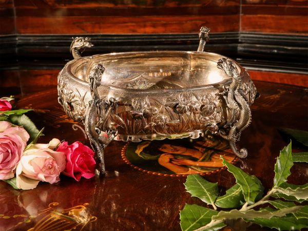 Cestino in argento  - Asta Arredi e Dipinti dal Castello di Gamberaia a Firenze - Associazione Nazionale - Case d'Asta italiane