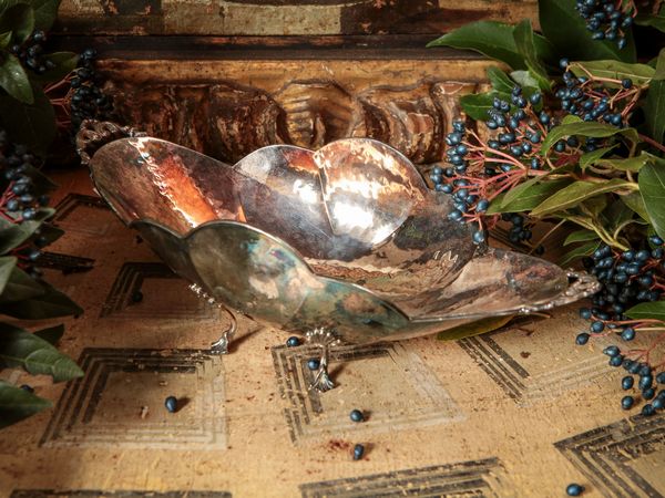 Cestino ovale in argento  - Asta Arredi e Dipinti dal Castello di Gamberaia a Firenze - Associazione Nazionale - Case d'Asta italiane