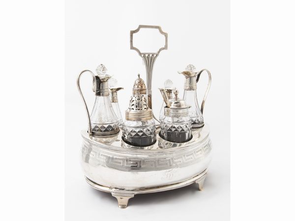 Oliera ovale in argento, William Abdy  - Asta Arredi e Dipinti dal Castello di Gamberaia a Firenze - Associazione Nazionale - Case d'Asta italiane