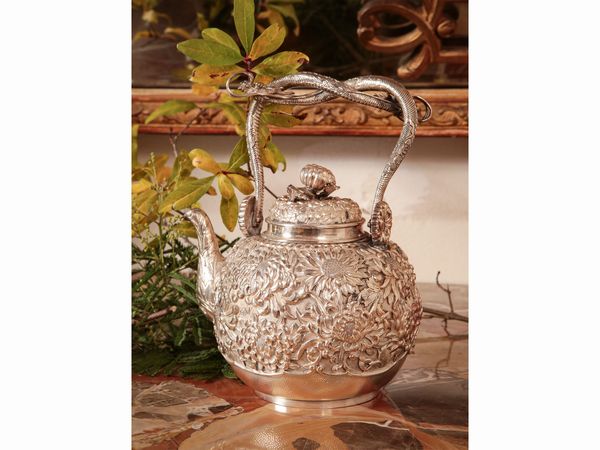 Servizio da t in argento  - Asta Arredi e Dipinti dal Castello di Gamberaia a Firenze - Associazione Nazionale - Case d'Asta italiane