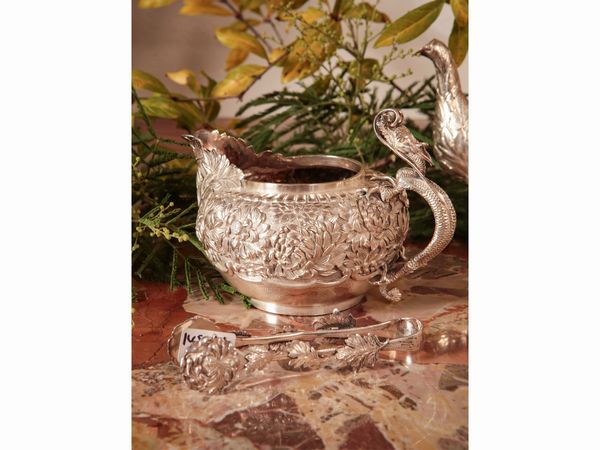 Servizio da t in argento  - Asta Arredi e Dipinti dal Castello di Gamberaia a Firenze - Associazione Nazionale - Case d'Asta italiane