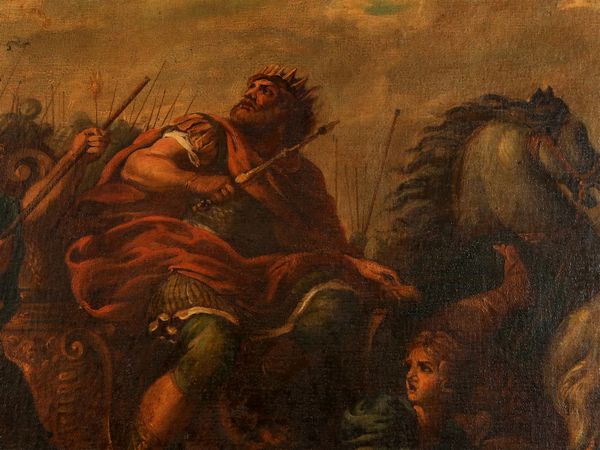 Da Pietro da Cortona : La battaglia di Alessandro e Dario  - Asta Arredi e Dipinti dal Castello di Gamberaia a Firenze - Associazione Nazionale - Case d'Asta italiane