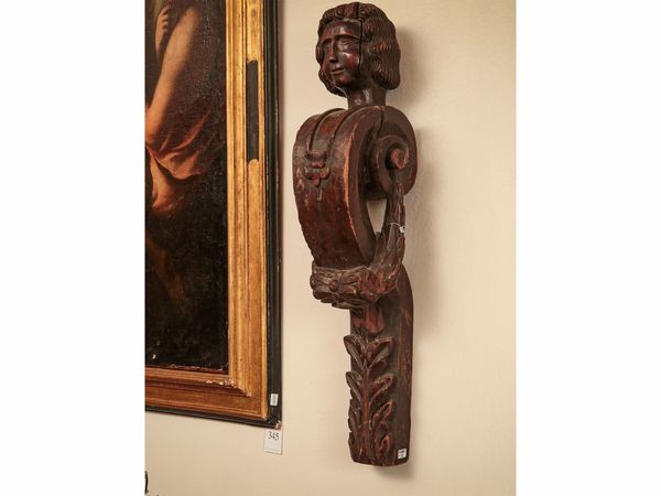 Coppia di antiche lesene a bambocci in noce  - Asta Arredi e Dipinti dal Castello di Gamberaia a Firenze - Associazione Nazionale - Case d'Asta italiane