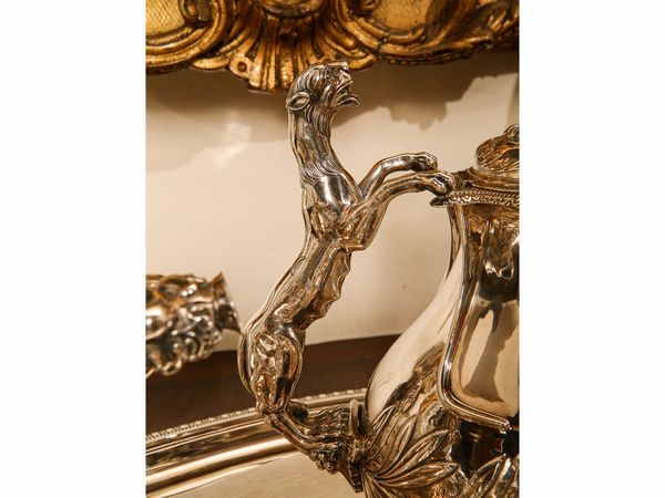 Importante servizio da t e caff in argento 925/1000, Eredi Mazzetti  - Asta Arredi e Dipinti dal Castello di Gamberaia a Firenze - Associazione Nazionale - Case d'Asta italiane