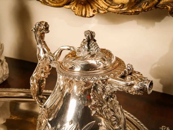 Importante servizio da t e caff in argento 925/1000, Eredi Mazzetti  - Asta Arredi e Dipinti dal Castello di Gamberaia a Firenze - Associazione Nazionale - Case d'Asta italiane