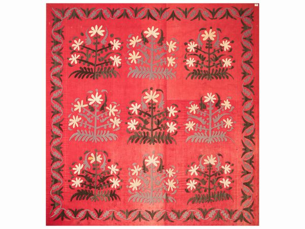 Tessuto Suzani  - Asta Arredi e Dipinti dal Castello di Gamberaia a Firenze - Associazione Nazionale - Case d'Asta italiane