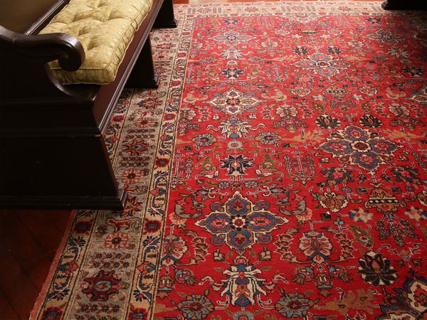 Tappeto persiano di vecchia manifattura  - Asta Arredi e Dipinti dal Castello di Gamberaia a Firenze - Associazione Nazionale - Case d'Asta italiane