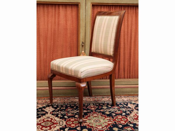 Coppia di sedie in ciliegio  - Asta Arredi e Dipinti dal Castello di Gamberaia a Firenze - Associazione Nazionale - Case d'Asta italiane