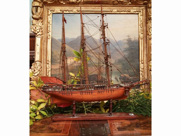 Modellino di veliero  - Asta Arredi e Dipinti dal Castello di Gamberaia a Firenze - Associazione Nazionale - Case d'Asta italiane