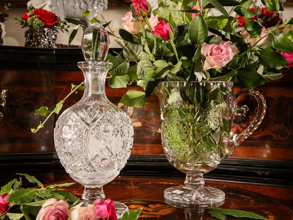 Set da vino in cristallo molato  - Asta Arredi e Dipinti dal Castello di Gamberaia a Firenze - Associazione Nazionale - Case d'Asta italiane