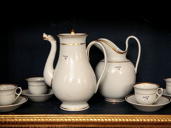 Servizio da caff in porcellana, Ginori  - Asta Arredi e Dipinti dal Castello di Gamberaia a Firenze - Associazione Nazionale - Case d'Asta italiane