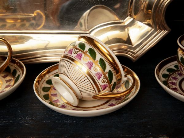 Importante servizio da caff in porcellana, Ginori  - Asta Arredi e Dipinti dal Castello di Gamberaia a Firenze - Associazione Nazionale - Case d'Asta italiane