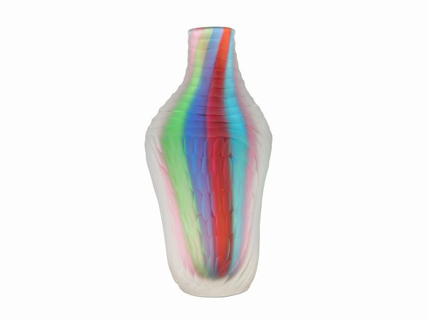 Vaso in vetro sommerso  - Asta Arredi e Dipinti dal Castello di Gamberaia a Firenze - Associazione Nazionale - Case d'Asta italiane