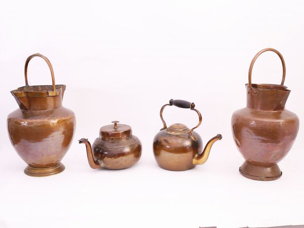 Lotto di oggetti in rame  - Asta Arredi e Dipinti dal Castello di Gamberaia a Firenze - Associazione Nazionale - Case d'Asta italiane