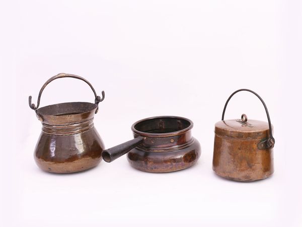 Lotto di oggetti in rame  - Asta Arredi e Dipinti dal Castello di Gamberaia a Firenze - Associazione Nazionale - Case d'Asta italiane