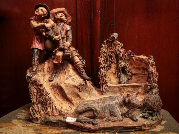 Gruppo da presepe in terracotta policroma  - Asta Arredi e Dipinti dal Castello di Gamberaia a Firenze - Associazione Nazionale - Case d'Asta italiane