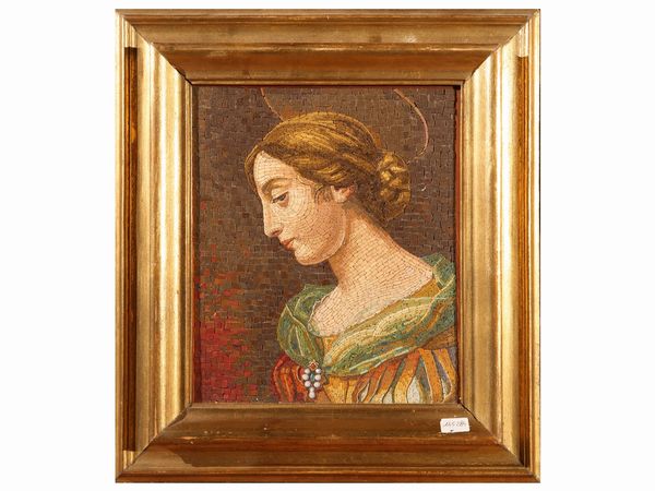 Mosaico in pasta vitrea policroma  - Asta Arredi e Dipinti dal Castello di Gamberaia a Firenze - Associazione Nazionale - Case d'Asta italiane