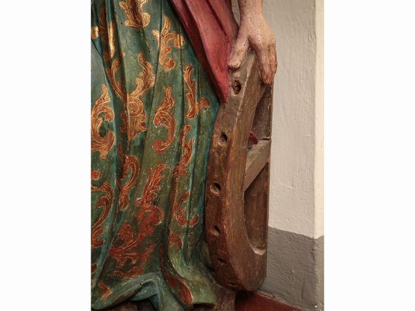 Scultura lignea policroma  - Asta Arredi e Dipinti dal Castello di Gamberaia a Firenze - Associazione Nazionale - Case d'Asta italiane