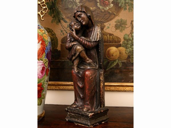 Madonna con Bambino  - Asta Arredi e Dipinti dal Castello di Gamberaia a Firenze - Associazione Nazionale - Case d'Asta italiane