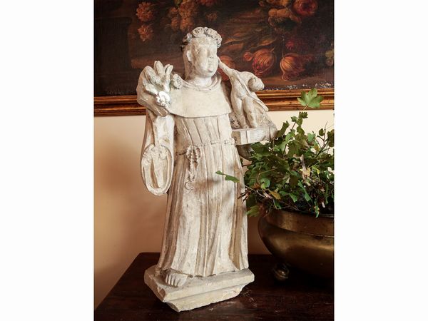 Sant'Antonio con Ges Bambino  - Asta Arredi e Dipinti dal Castello di Gamberaia a Firenze - Associazione Nazionale - Case d'Asta italiane