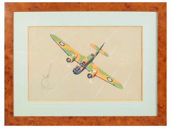 Harry Jaffee : Aeroplani  - Asta Arredi e Dipinti dal Castello di Gamberaia a Firenze - Associazione Nazionale - Case d'Asta italiane